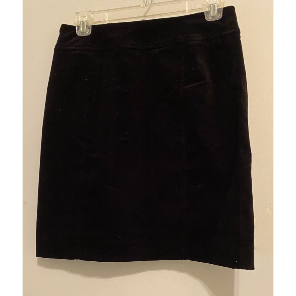 Jones New York Signature Black Velvet Skirt Size 2 Petite